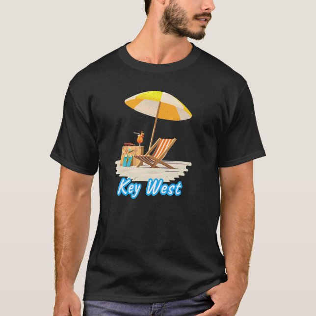 Nyckel Väster Tropical Beach Get Away Florida Vaca T Shirt (Framsida)