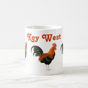 Nyckel Väster Tuppar Florida Chickdjur Kaffemugg