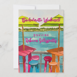 Nyckel Väster Vibes Bachelorette Helg Inbjudningar