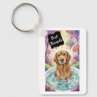 Nyckelband Bästa Vän Hund Golden Retriever Nyckelring