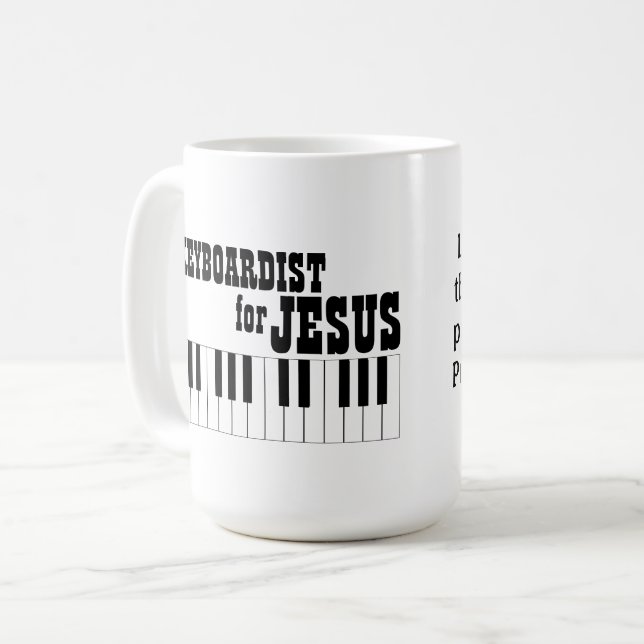 Nyckelboardist för Jesus, Mugg, medarbetare Kaffemugg (Framsida vänster)