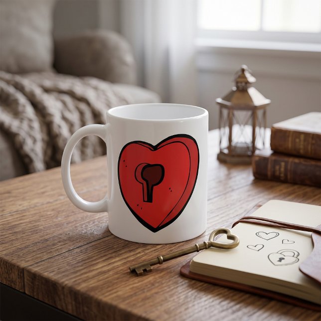 Nyckelhålshjärta Kaffemugg (Skapare uppladdad)