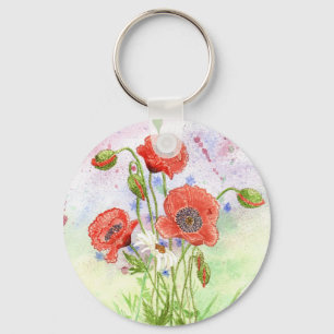 Nyckelkedja "3 poppies" nyckelring