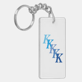 Nyckelkedja (akryl) - Blå Namn och Brev