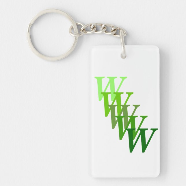 Nyckelkedja (akryl) - Stegat Brev och Namn (Framsidan)