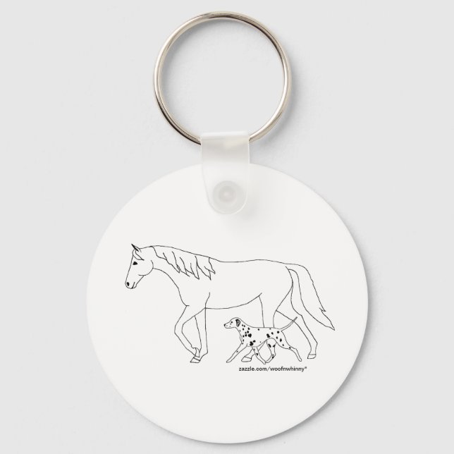 Nyckelkedja - Dalmatien & Horse Nyckelring (Framsida)
