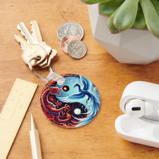 Nyckelkedja - Dance of the Dragon and Phoenix Nyckelring (Skrivbord)