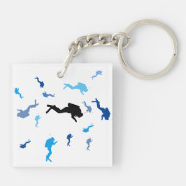 Nyckelkedja (dbl) - joderad dykare