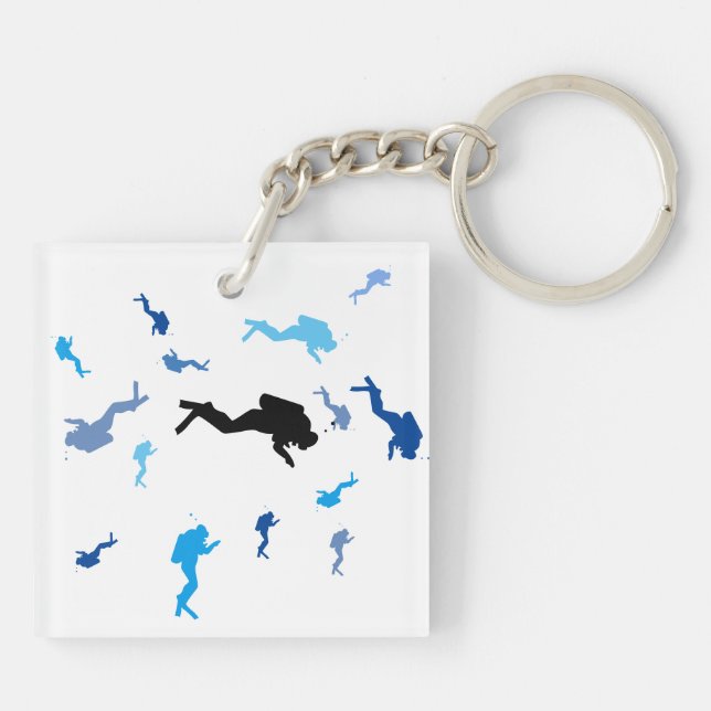 Nyckelkedja (dbl) - joderad dykare (Baksidan)