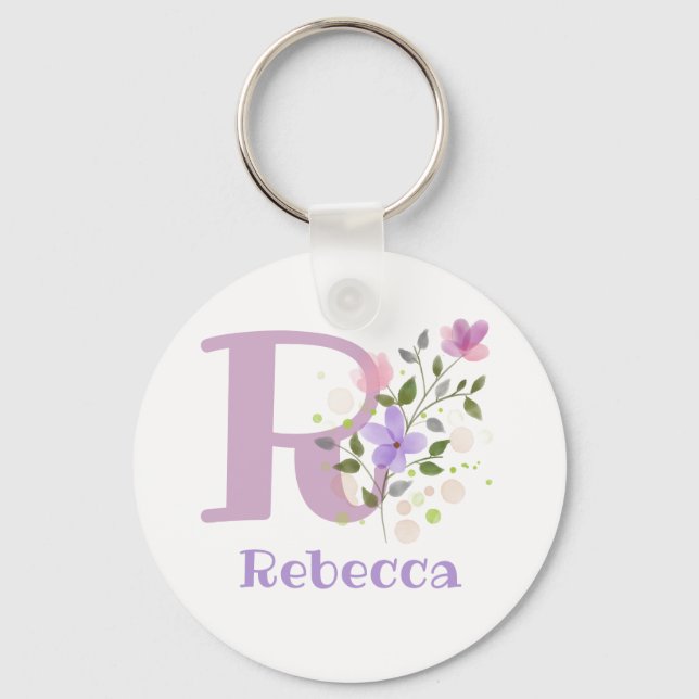 Nyckelkedja eller Nyckel-fob i en Blommigt med Nam Nyckelring (Framsida)