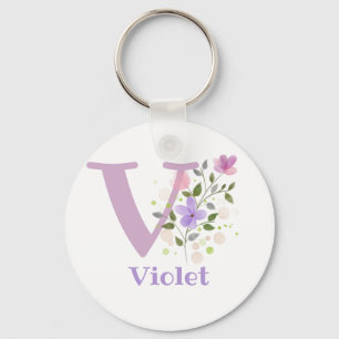 Nyckelkedja eller Nyckel-fob i en Blommigt med Nam Nyckelring