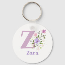 Nyckelkedja eller Nyckel-fob i en Blommigt med Nam