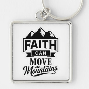 Nyckelkedja - Faith Fyrkantig Silverfärgad Nyckelring