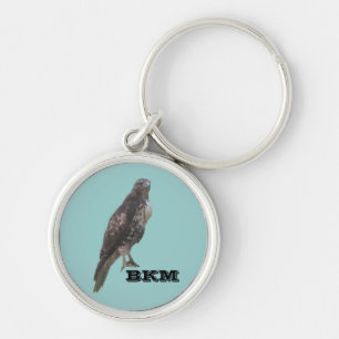 Nyckelkedja - Falcon med Monogram Rund Silverfärgad Nyckelring