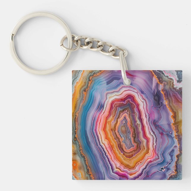 Nyckelkedja för 3D-agate (Framsidan)