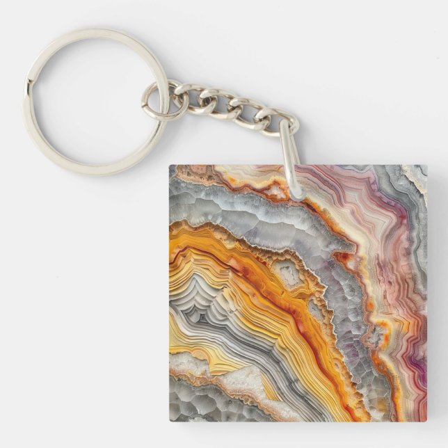 Nyckelkedja för 3D-agate (Framsidan)