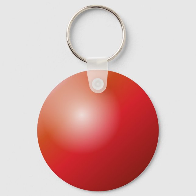 Nyckelkedja för 3D Red Boll Nyckelring (Framsida)