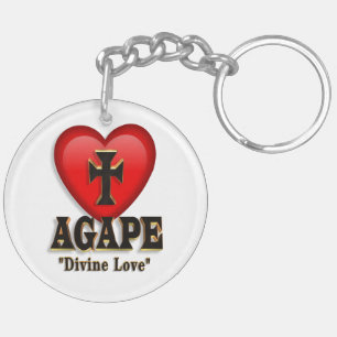 Nyckelkedja för agape-hjärtsymbol