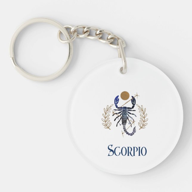 Nyckelkedja för akryl-nyckelkedja för zodiac-sjöko (Framsidan)