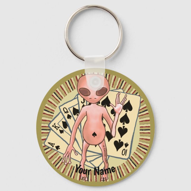 Nyckelkedja för Alien Poker Nyckelring (Framsida)