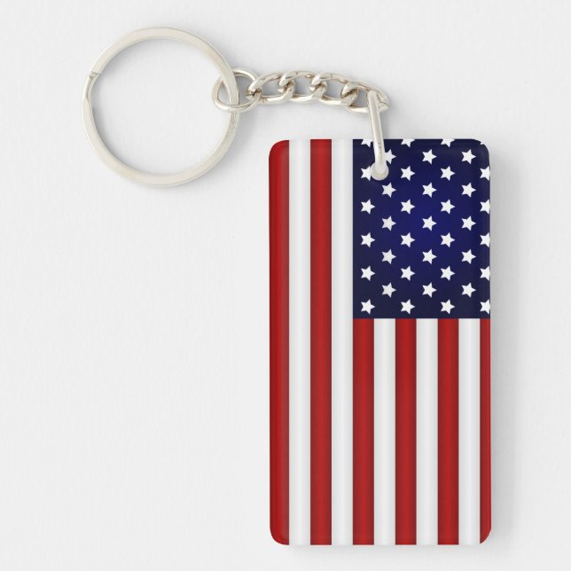 Nyckelkedja för amerikanska Flagga (Framsidan)