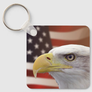 Nyckelkedja för amerikanska USA flagga & Eagle Nyckelring
