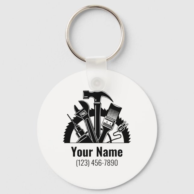 Nyckelkedja för anpassade handyman verktyg nyckelring (Framsida)