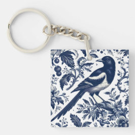 Nyckelkedja för Anpassningsbar för Magpie Toile Vi