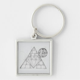 Nyckelkedja för Antient Times Fyrkantig Silverfärgad Nyckelring