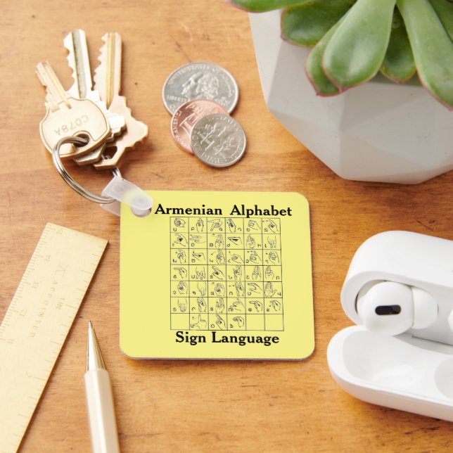 Nyckelkedja för armeniska alfabettecken nyckelring (Skrivbord)