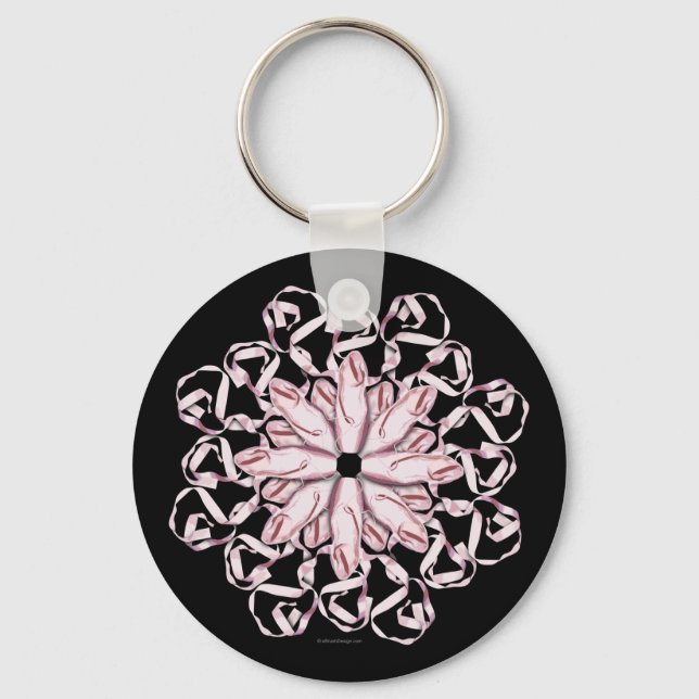Nyckelkedja för Ballet Mönster (rosa) Nyckelring (Framsida)