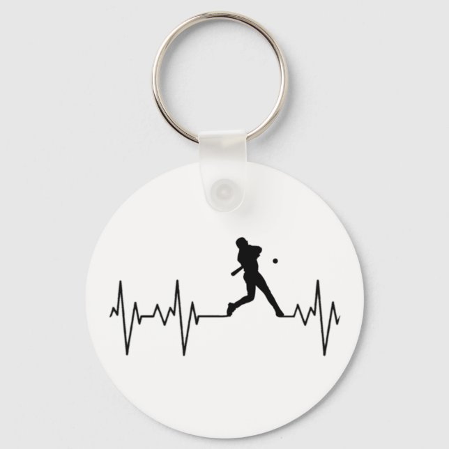 Nyckelkedja för Baseball-pulsslag Nyckelring (Framsida)