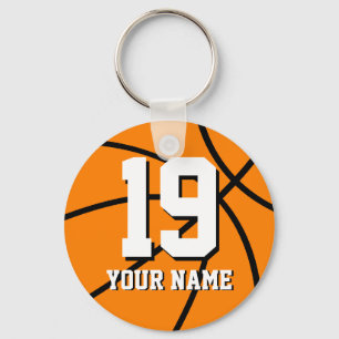 Nyckelkedja för basketboll Personlig namn och nu Nyckelring