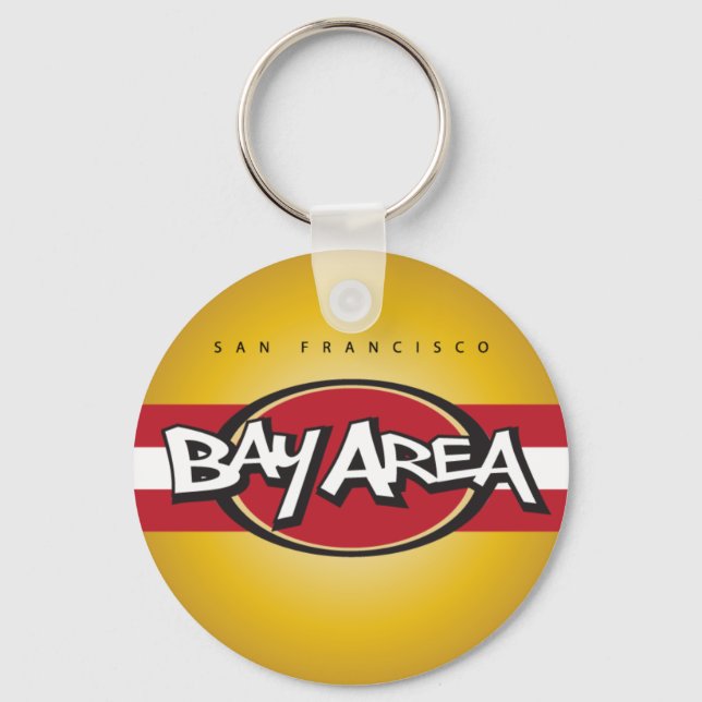 Nyckelkedja för Bay Area Red & Guld Nyckelring (Framsida)