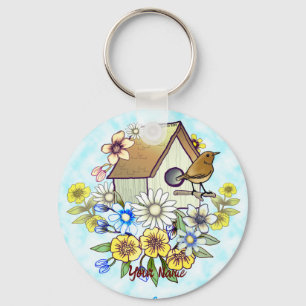 Nyckelkedja för Birdhouse Wren Nyckelring