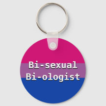Nyckelkedja för bisexuell biolog-knapp
