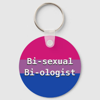 Nyckelkedja för bisexuell biolog-knapp nyckelring