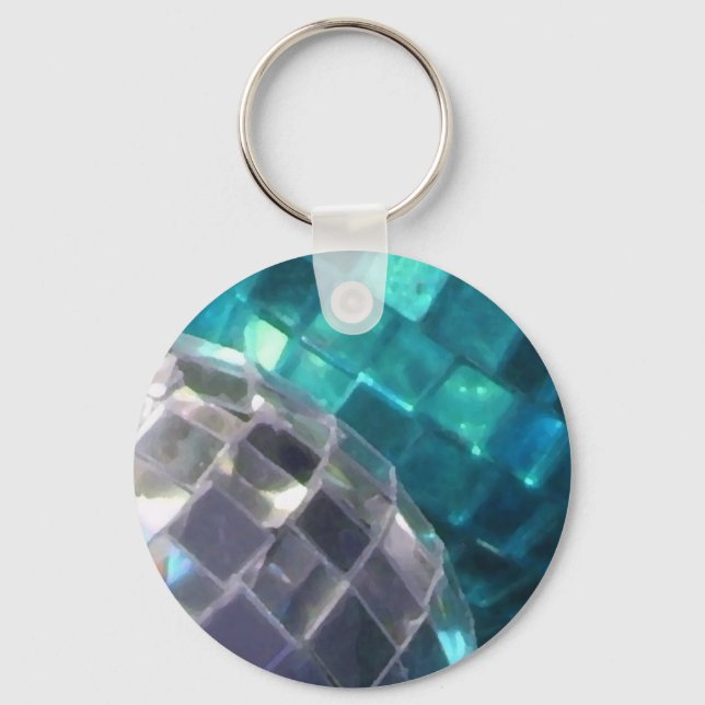 Nyckelkedja för blå Baubles-detaljer Nyckelring (Framsida)
