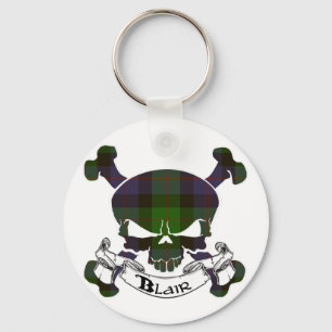 Nyckelkedja för Blair Tartan Skull Nyckelring