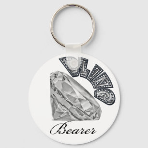 Nyckelkedja för BLING Bearer Bröllop Nyckelring