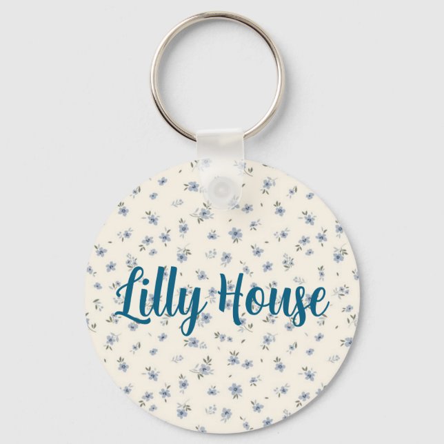 Nyckelkedja för blommigt nyckelring (Framsida)