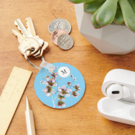 Nyckelkedja för blommigt nyckelring