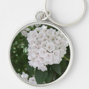 Nyckelkedja för Blommigten White Mountain Laurel Rund Silverfärgad Nyckelring