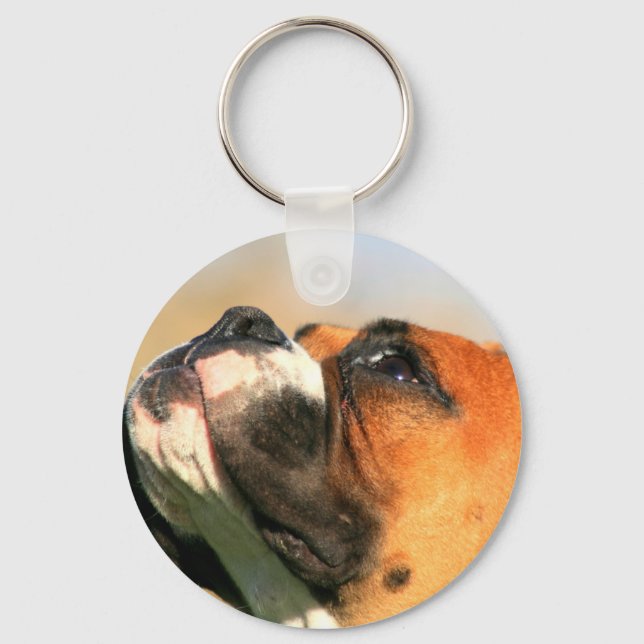 Nyckelkedja för Boxer Puppy Nyckelring (Framsida)