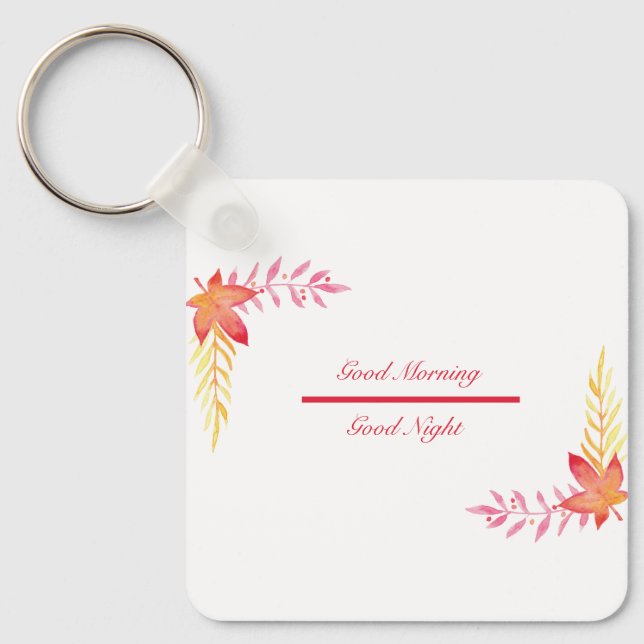 Nyckelkedja för bra morgon och Bra natt Nyckelring (Framsida)