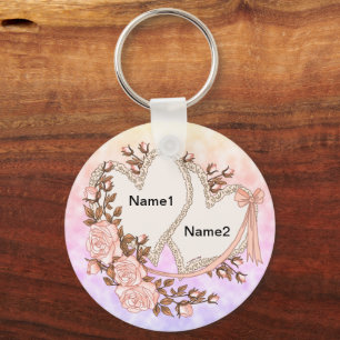 Nyckelkedja för bröllop Hearts Nyckelring