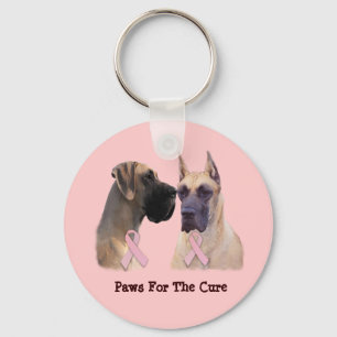 Nyckelkedja för bröstcancer i great dane nyckelring