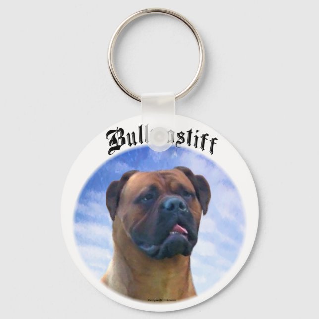 Nyckelkedja för Bullmastiff Clouds Nyckelring (Framsida)