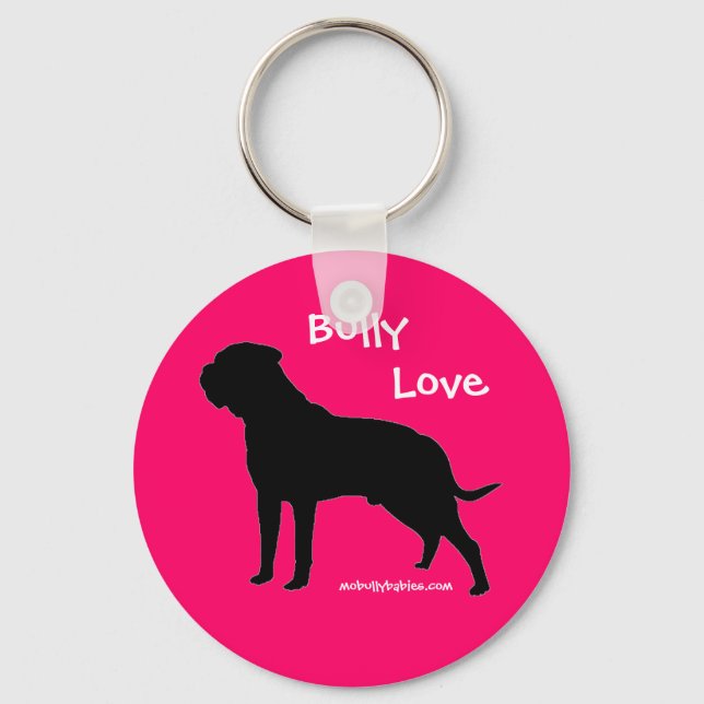 Nyckelkedja för Bully Kärlek bullmastiff Nyckelring (Framsida)