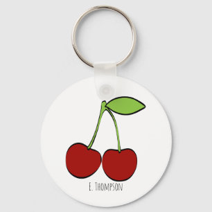 Nyckelkedja för Cherry Illustration Nyckelring